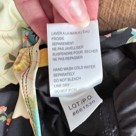 TRIBAL SPORT floral one-piece swimsuit v-neck tummy control beach vacation sz L - Picture 9 of 14